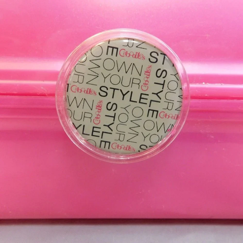 COPY - Caboodle Hot Pink Plastic Your Own Style Closure Inside Mirror Minor Scr…
